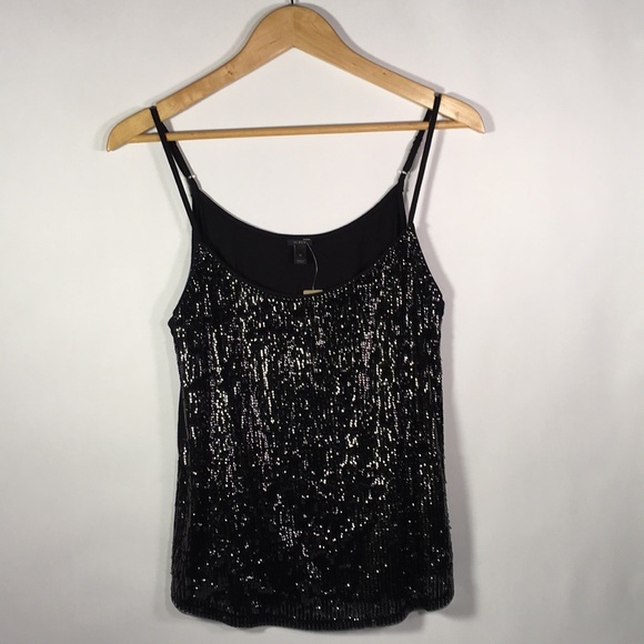 J. Crew Tops - NWT J. Crew Black Sequined Top